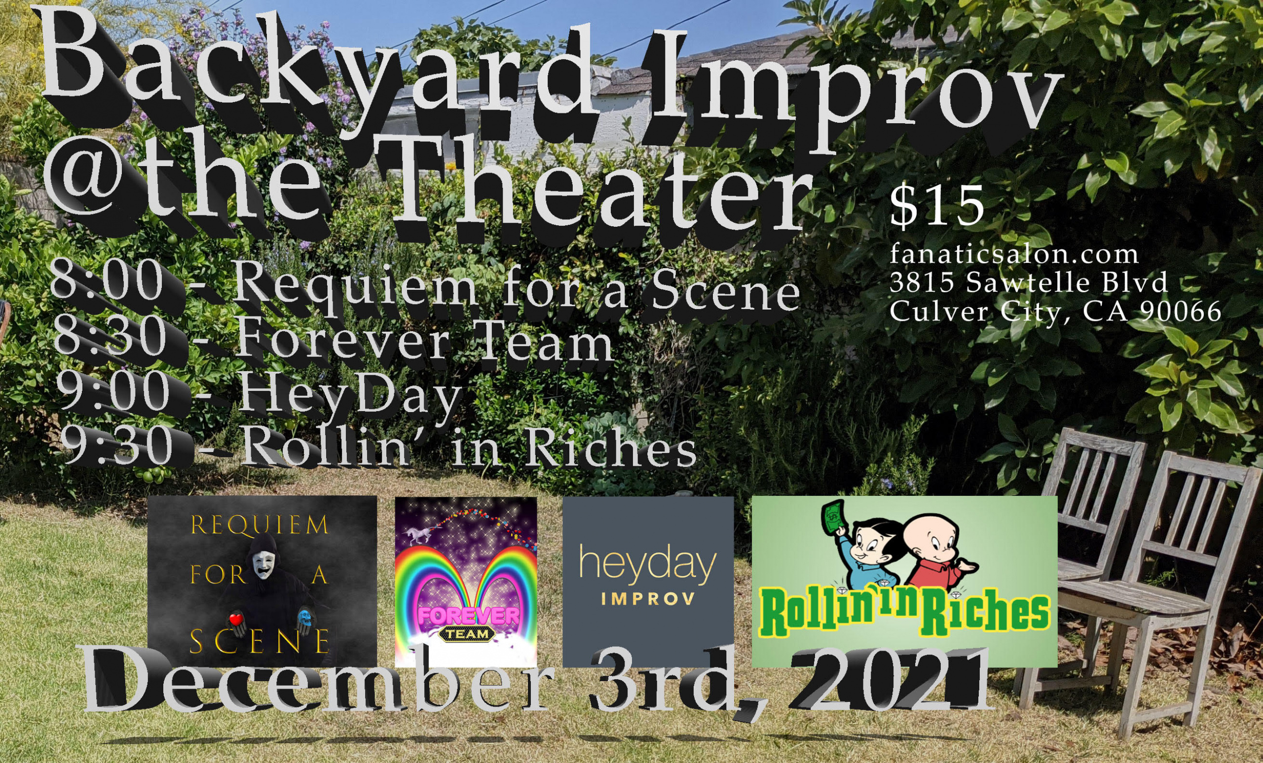 Backyard Improv at the Theater, Culver City, Fanatic Salon
