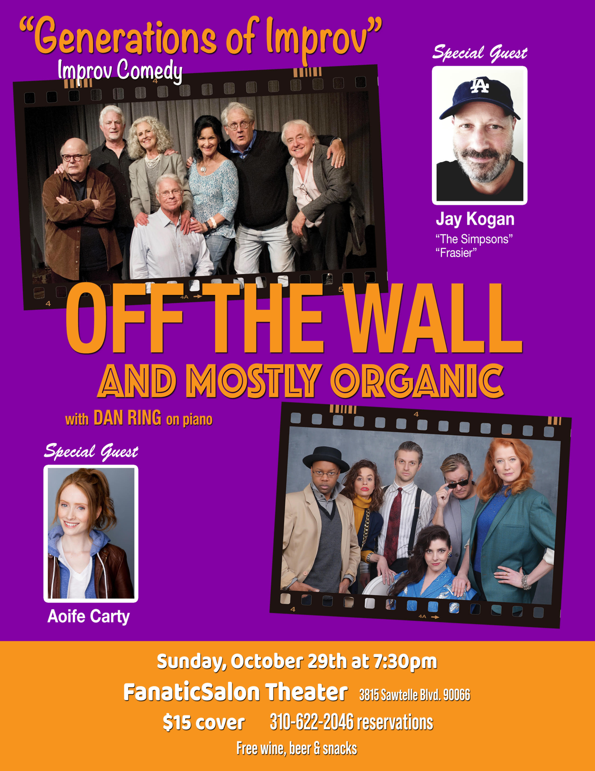 off the wall and mostly organic, culver city, improv