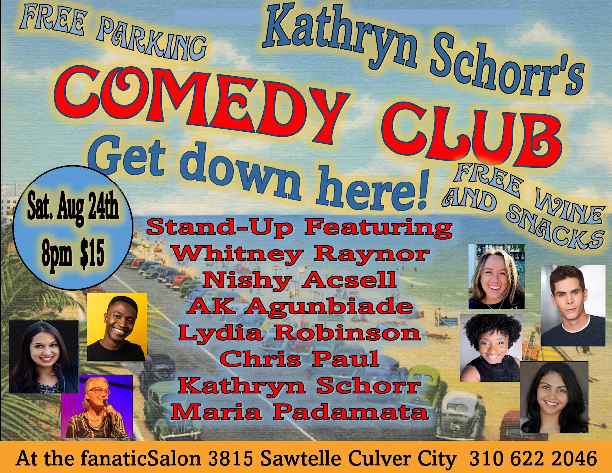 kathryn schoor comedy club, fanatic salon