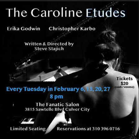 The Caroline Etudes, a play, fanatic salon