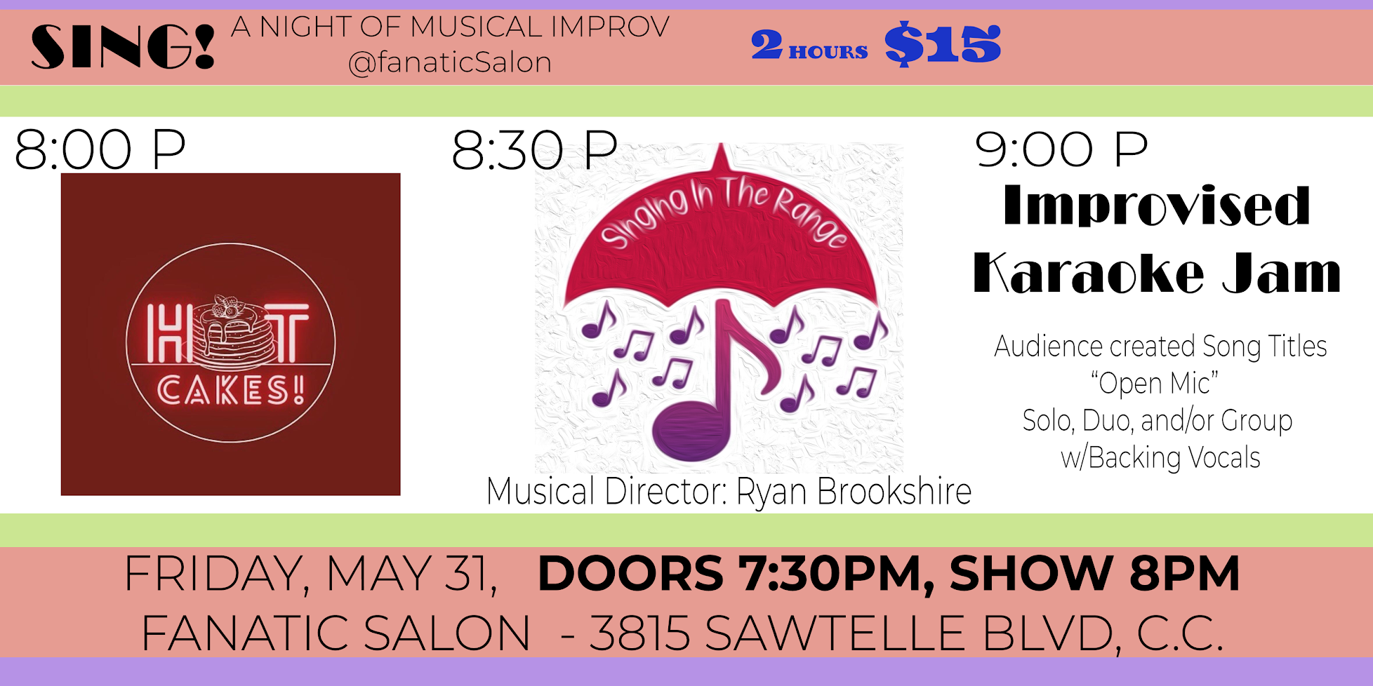 sing, musical improv, fanatic salon