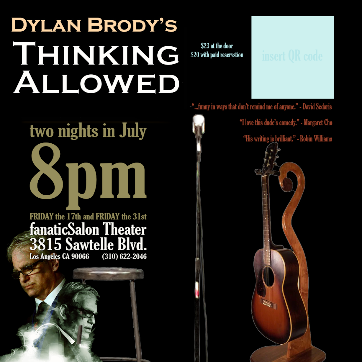 Dylan Brody Thinking Aloud, Comedy, Fanatic Salon
