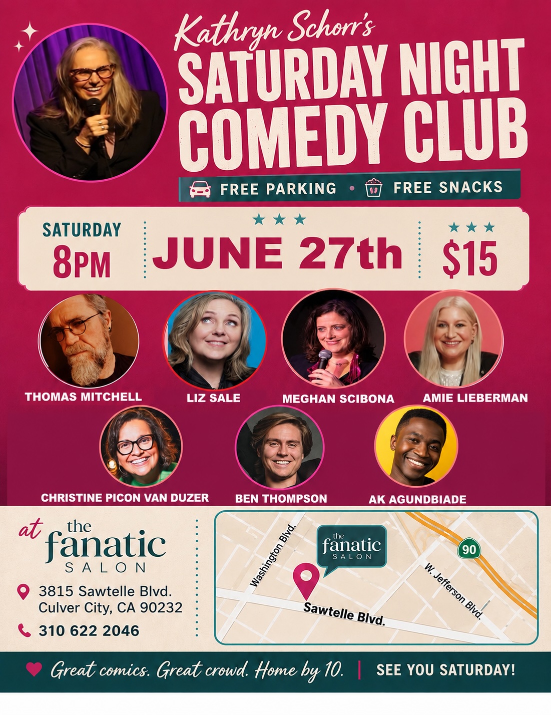 Saturday Night Comedy Club June 27 flyer
