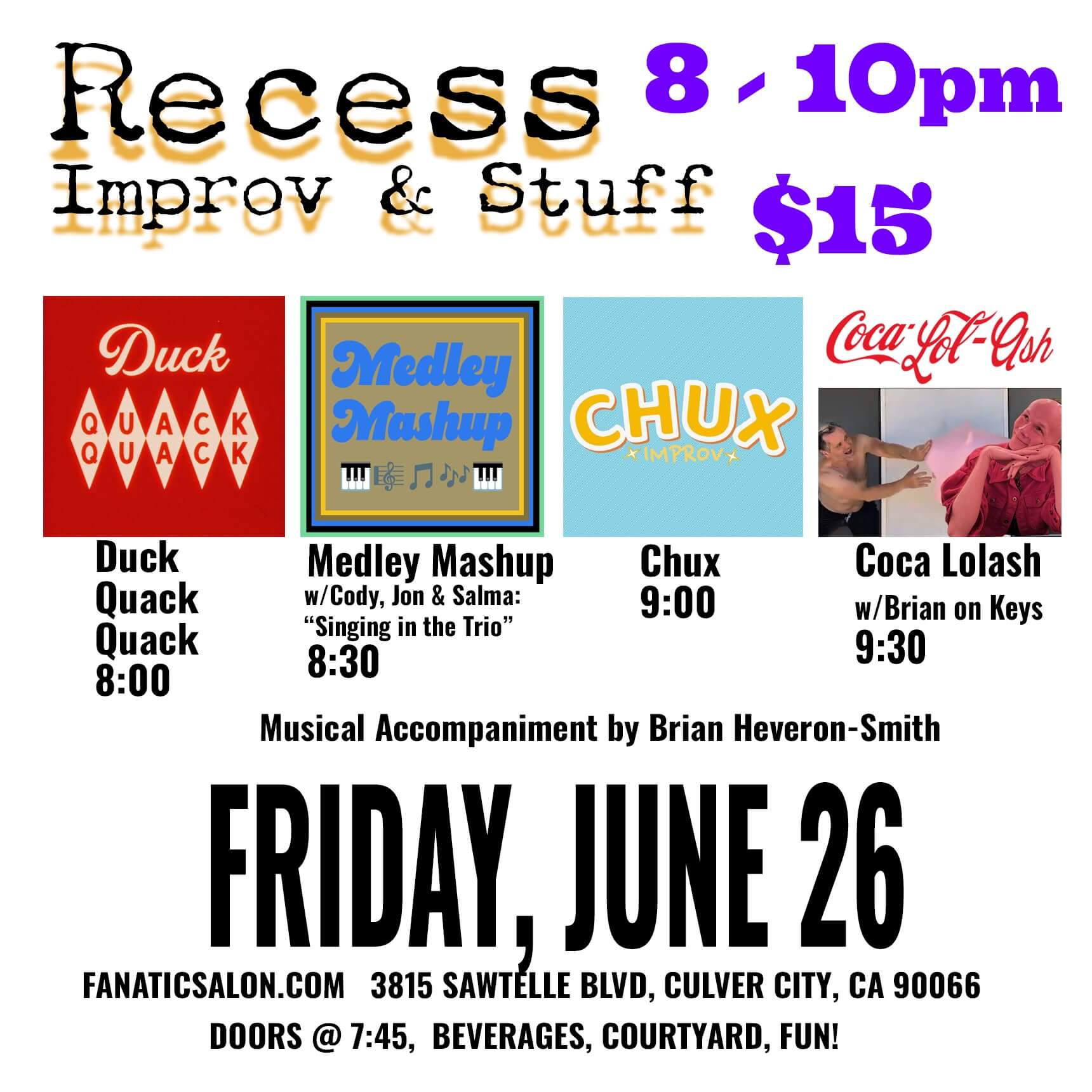 Improv show June 26, 2026