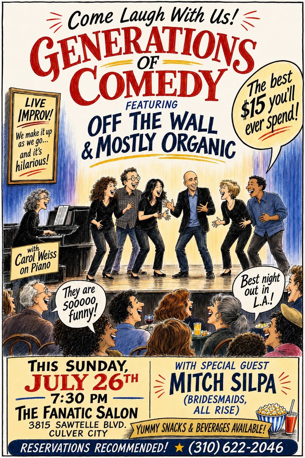 Generations of Improv July 26, 2026 flyer