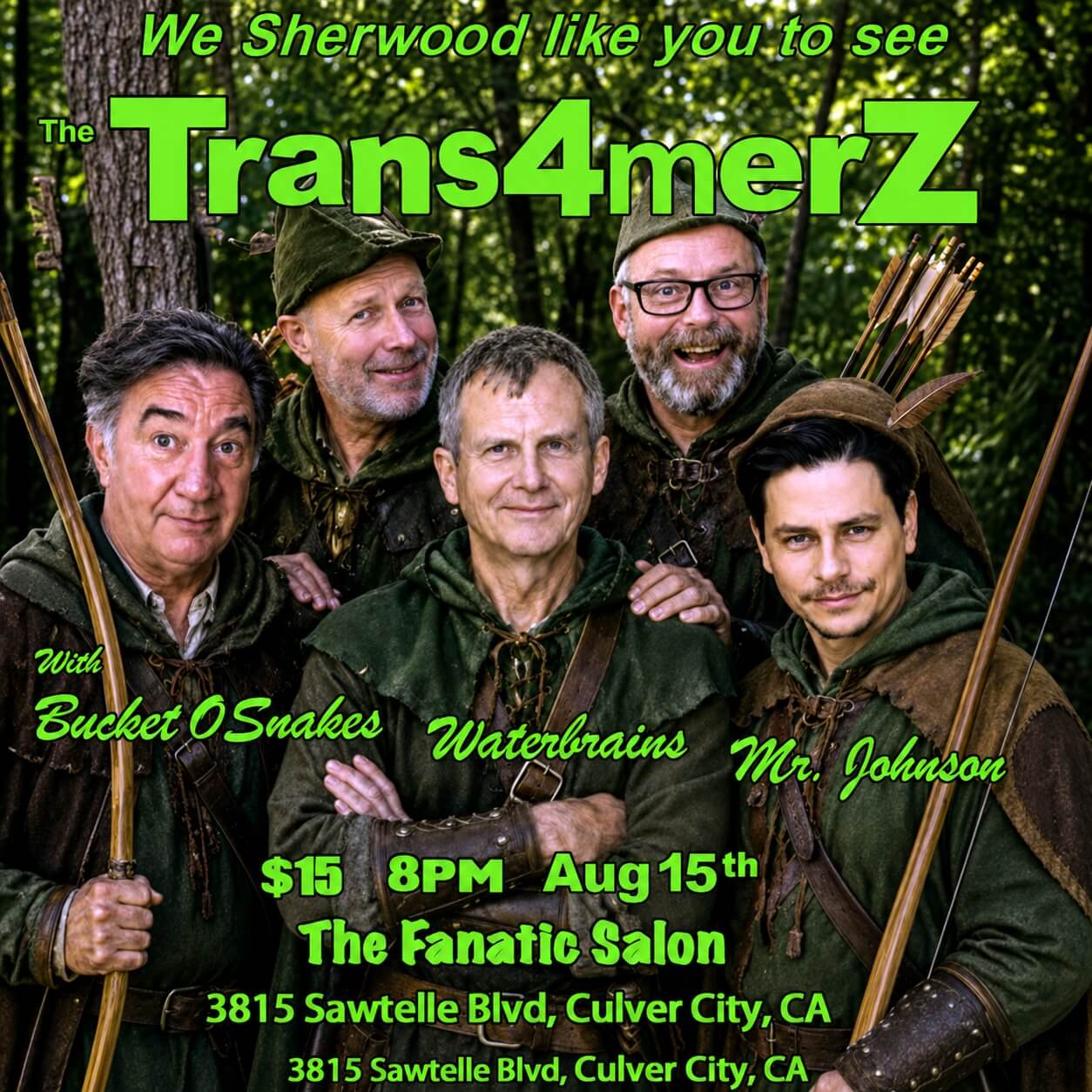 Trans4merZ August 15 show flyer