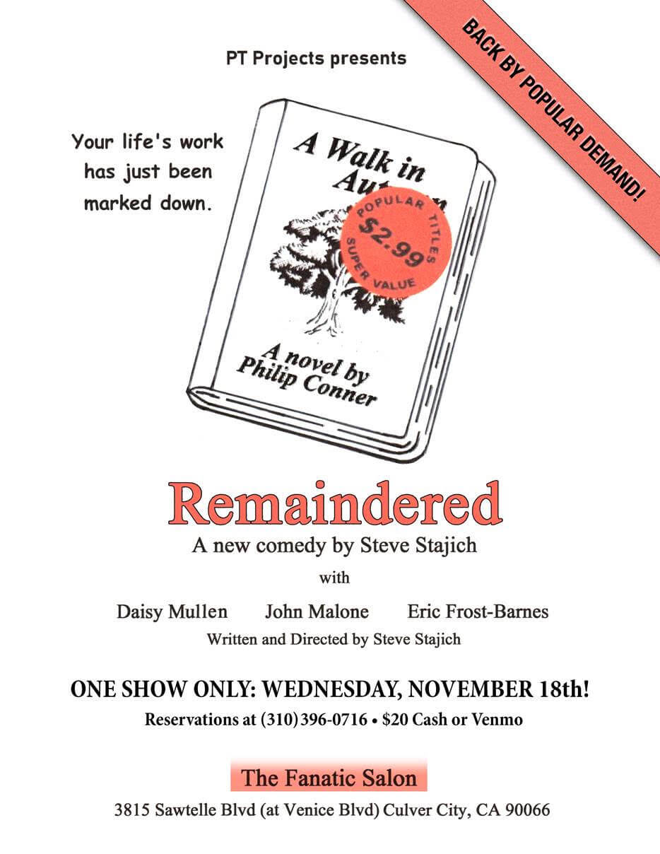 Remaindered November 18, 2026 show flyer